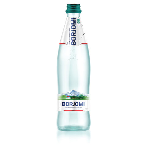 Вода газированная минеральная BORJOMI (БОРЖОМИ), 0.33 л, стеклянная бутылка (12 штук в упаковке)