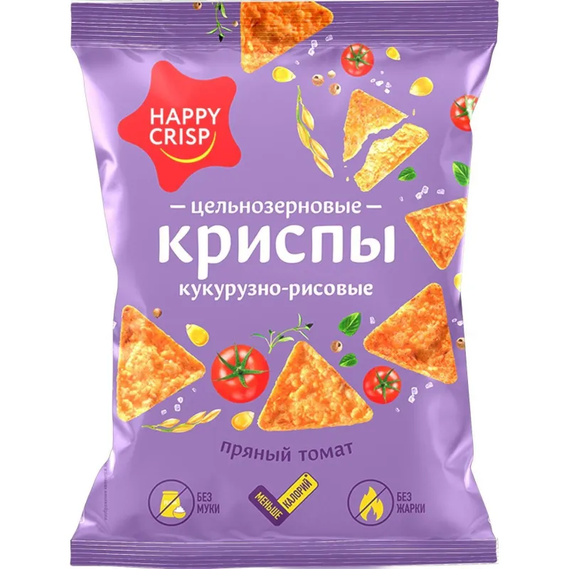 Чипсы Happy Corn со вкусом пряного томата (18 штук по 50 г)