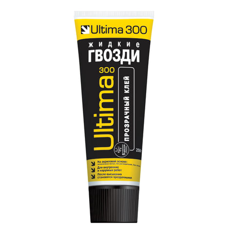превью Жидкие гвозди ULTIMA 300, для внешних и внутренних работ, цвет прозрачный, тюбик, 250 г