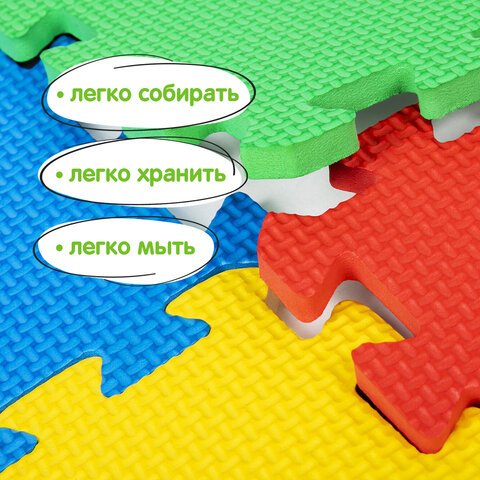 Коврик-пазл напольный 2.4×1.2 м, мягкий, «Алфавит», 32 элемента 30×30 см, толщина 1 см, ЮНЛАНДИЯ