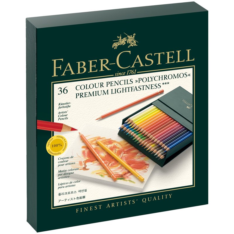 превью Карандаши цветные художественные Faber-Castell «Polychromos» 36цв., заточен., студийная коробка