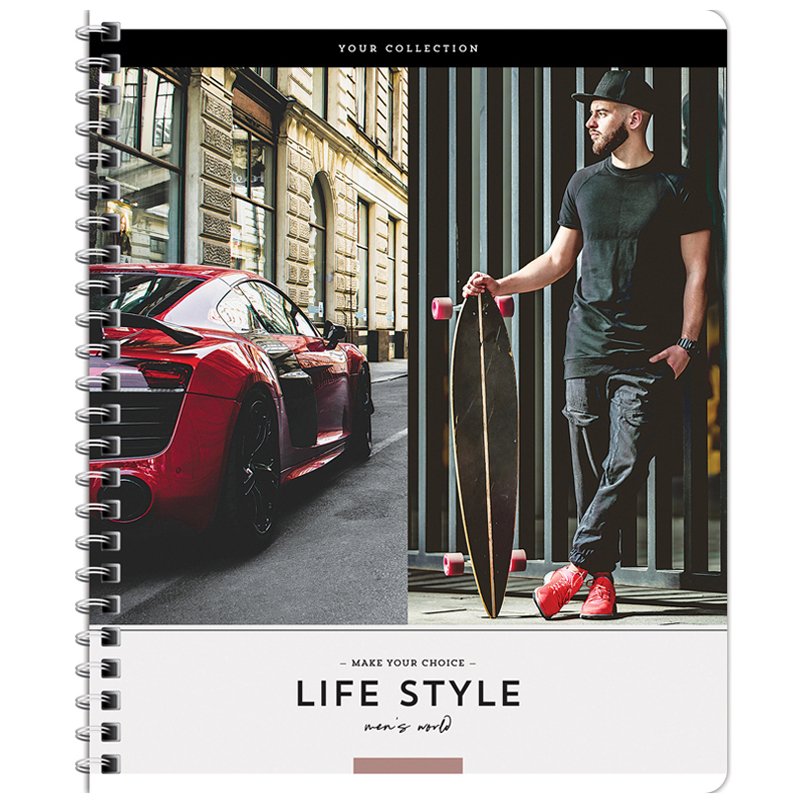 Тетрадь 60л., А5, клетка на гребне ArtSpace «Стиль. Life style», ВД-лак