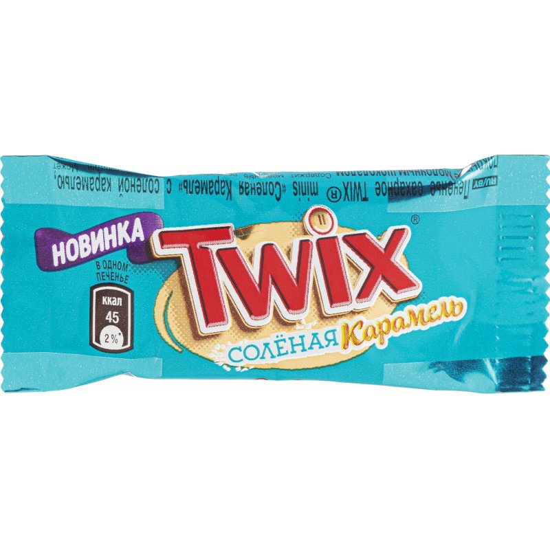 Шоколадный батончик Twix с соленой карамелью мини 184 г