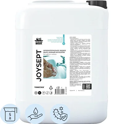 Мыло жидкое ПРОФ антибак(кож антис)Vortex/CleanBoxJoySept(5кг/5л)б/цв и зап
