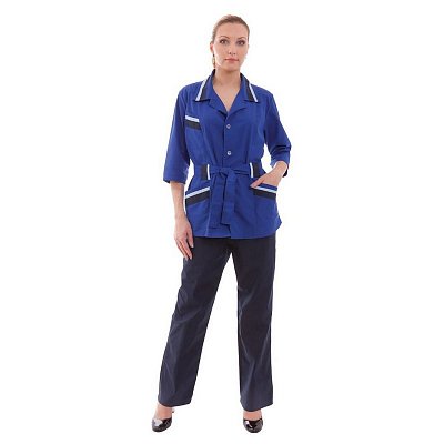 Костюм женский у04-КБР васильковый/синий (размер 44-46, рост 158-164)