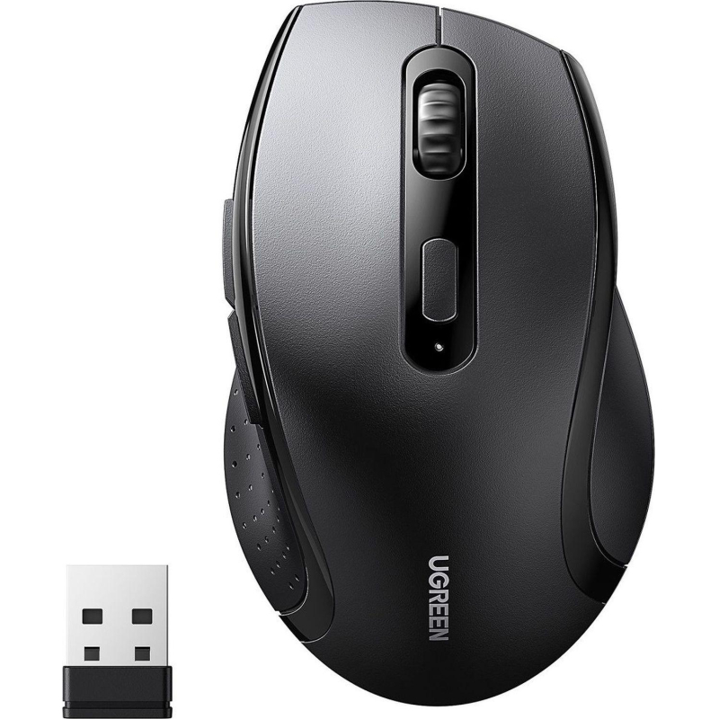 Мышь компьютерная Ugreen M511 (45012) Ergonomic беспров. 2.4 GHz черн