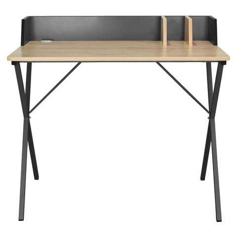 Стол на металлокаркасе BRABIX «LOFT CD-007», 800×500х840 мм, органайзер, комбинированный