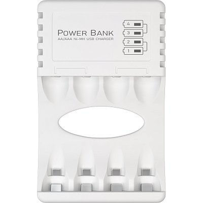 Зарядное устройство GP 270AAHC/CPB-2CR4, 4 слота + 4 акк. 2700 mAh