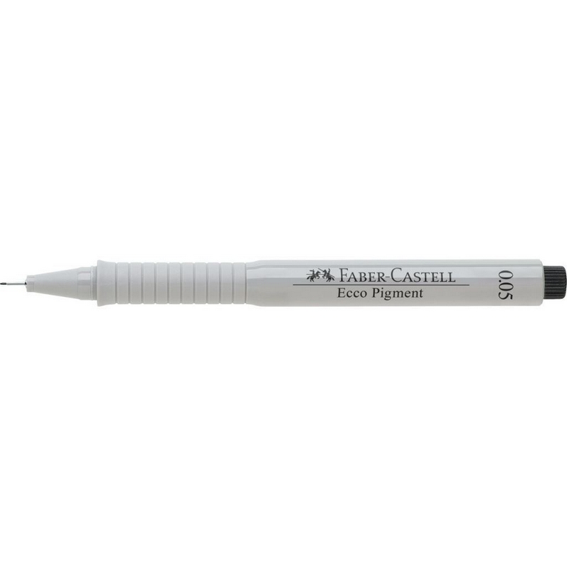 Ручка капиллярная Faber-Castell Ecco Pigment черная толщина 0.05 мм