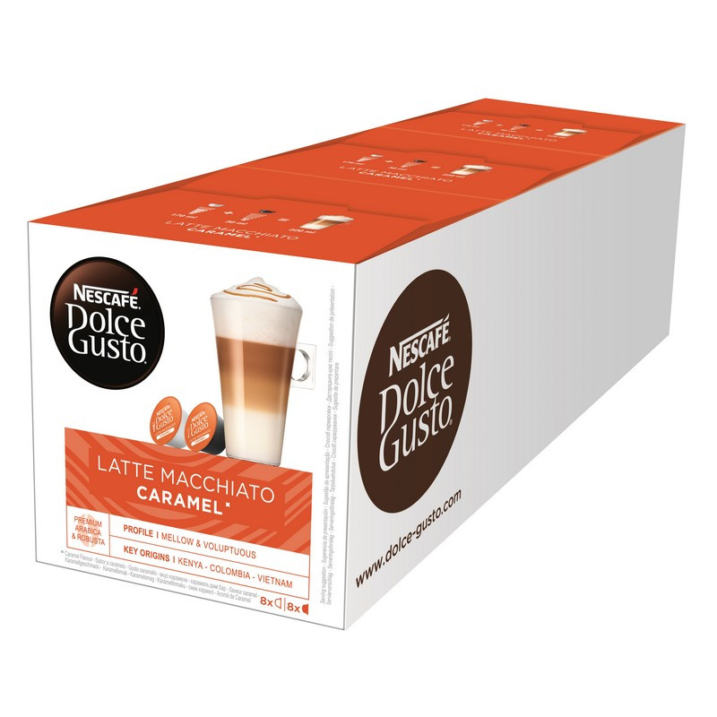 Капсулы для кофемашин NESCAFE DOLCE GUSTO Латте Макиато со вкусом карамели