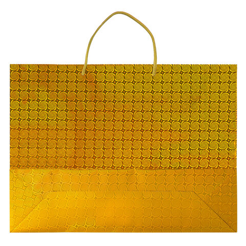 Пакет подарочный 45×13x33 см (XL), НАБОР 3 шт., 3 дизайна, голография, ЗОЛОТАЯ СКАЗКА