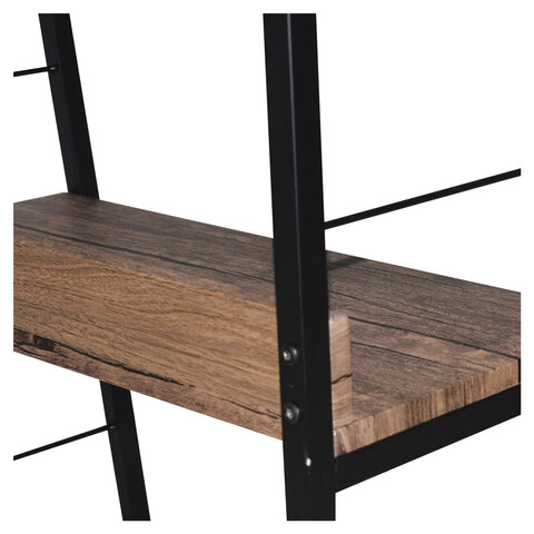 Стеллаж на металлокаркасе BRABIX «LOFT SH-002»600×350х845 ммцвет морёный дуб641231