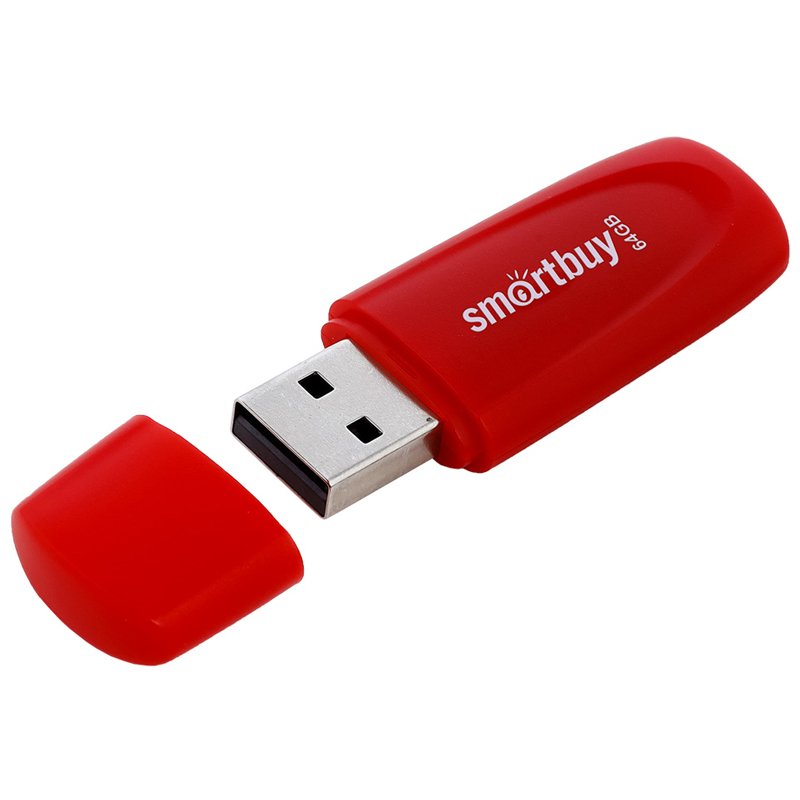 превью Память Smart Buy «Scout» 64GB, USB 2.0 Flash Drive, красный