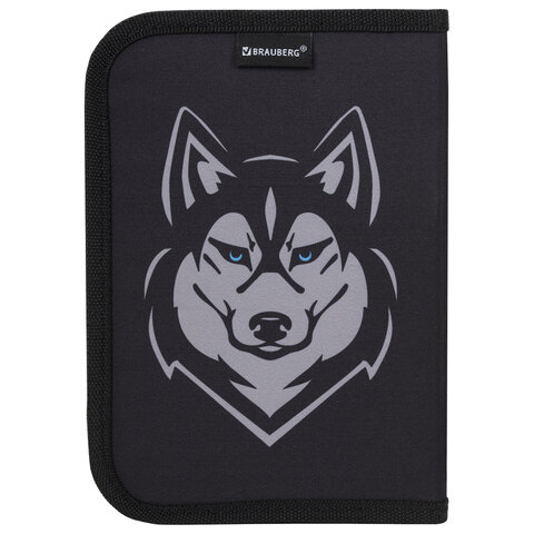 Пенал BRAUBERG, 1 отделение, полиэстер, 21×14 см, «Husky»