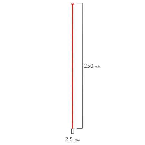 Стяжки (хомуты) нейлоновые сверхпрочные ЦВЕТНЫЕ в тубе 2.5×200 ммКОМПЛЕКТ 200 шт. SONNEN607925