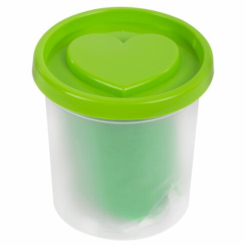 Пластилин-тесто для лепки BRAUBERG KIDS, 4 цвета, 560 г, яркие неоновые цвета, крышки-штампики