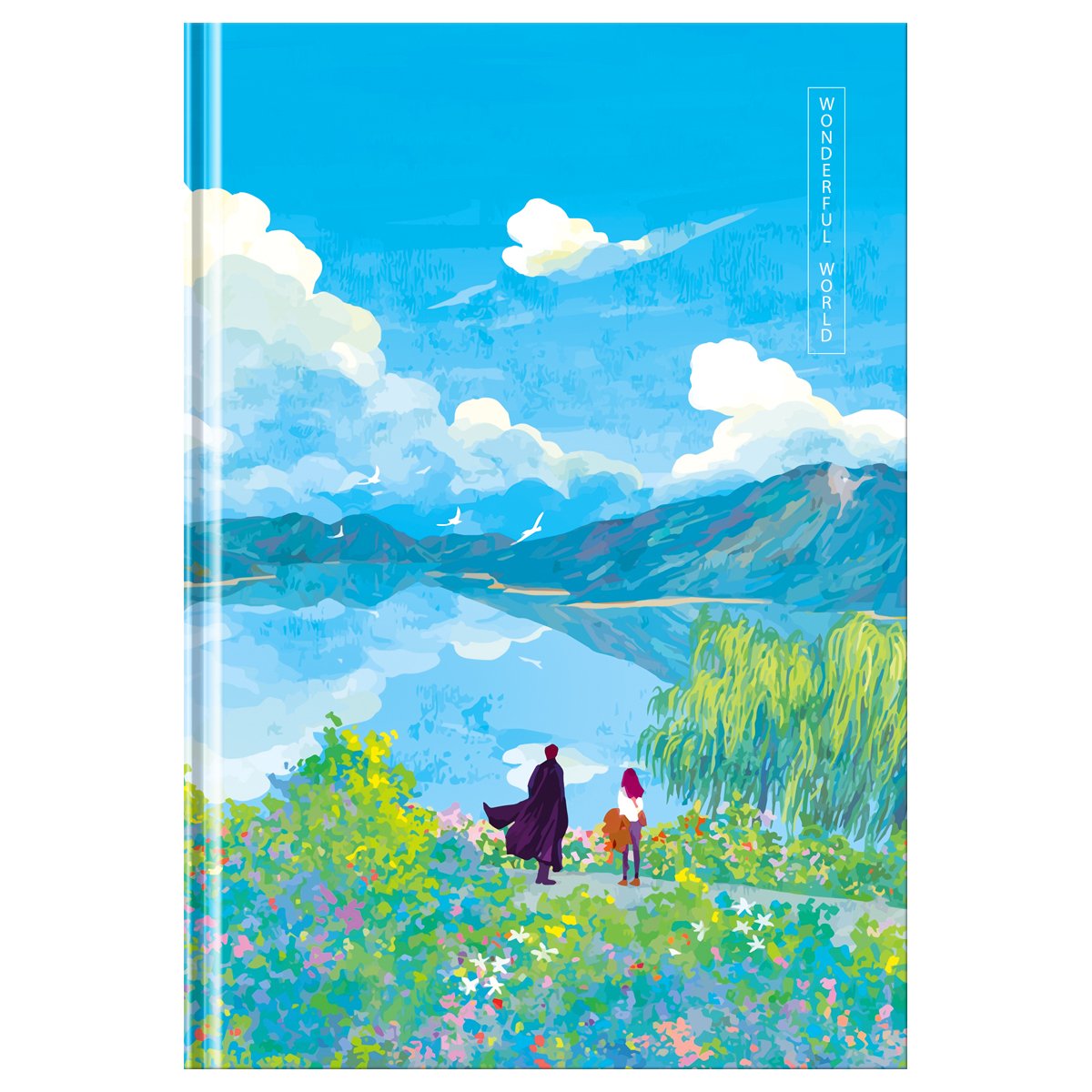 превью Ежедневник недатированный А5, 136л., ЛАЙТ BG «Wonderful world», матовая ламинация