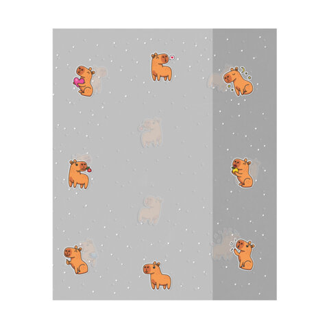 Обложки «CAPYBARAS» для тетрадей и дневников, КОМПЛЕКТ 10 шт, ПЛОТНЫЕ, 210×350 мм, 110 мкм, FUNSTER