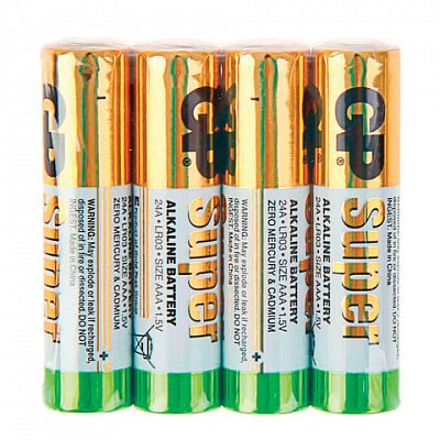 Элементы питания батарейка GP Super эконом упак AAA/LR03/24A алкалин. 4 шт/