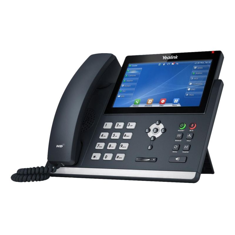 IP-телефон Yealink SIP-T48U, цв экран, 2 USB, 16 аккаун., PoE, GigE, без БП
