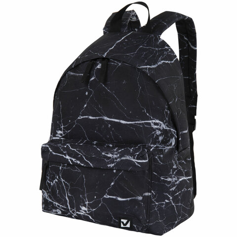 превью Рюкзак BRAUBERG универсальный, сити-формат, «Black marble», 20 литров, 41×32х14 см