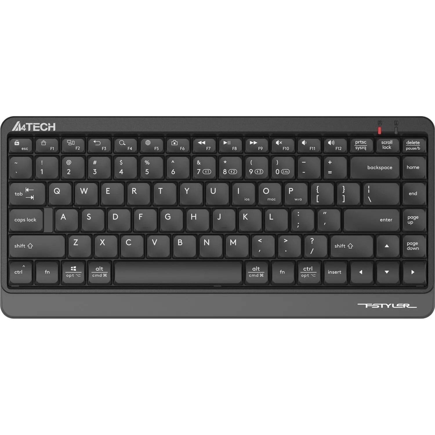 Клавиатура беспроводная A4Tech Fstyler FBK11 серый
