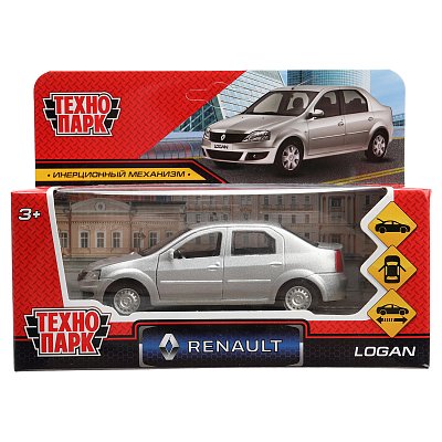 Машина игрушечная Технопарк «Renault Logan», RENAULT, металл., 12см, серебристый, с подвижными элементами