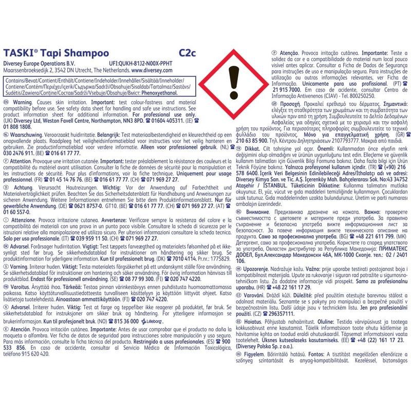 Шампунь для пенной очистки ковровых покрытий Diversey Taski Tapi Shampoo 5 л (концентрат)