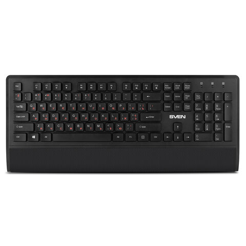 Набор беспроводной SVEN KB-C3800W, клавиатура, мышь 5 кнопок + 1 колесо-кнопка, коврик