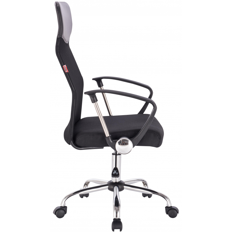 Кресло для руководителя Easy Chair 588 TPU черное (сетка/ткань/искусственная кожа/хромированный металл)