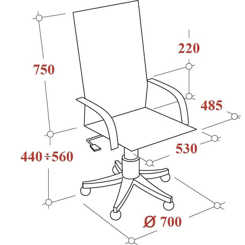 Кресло для руководителя Easy Chair 655 TTW черное (сетка/искусственная кожа/пластик)