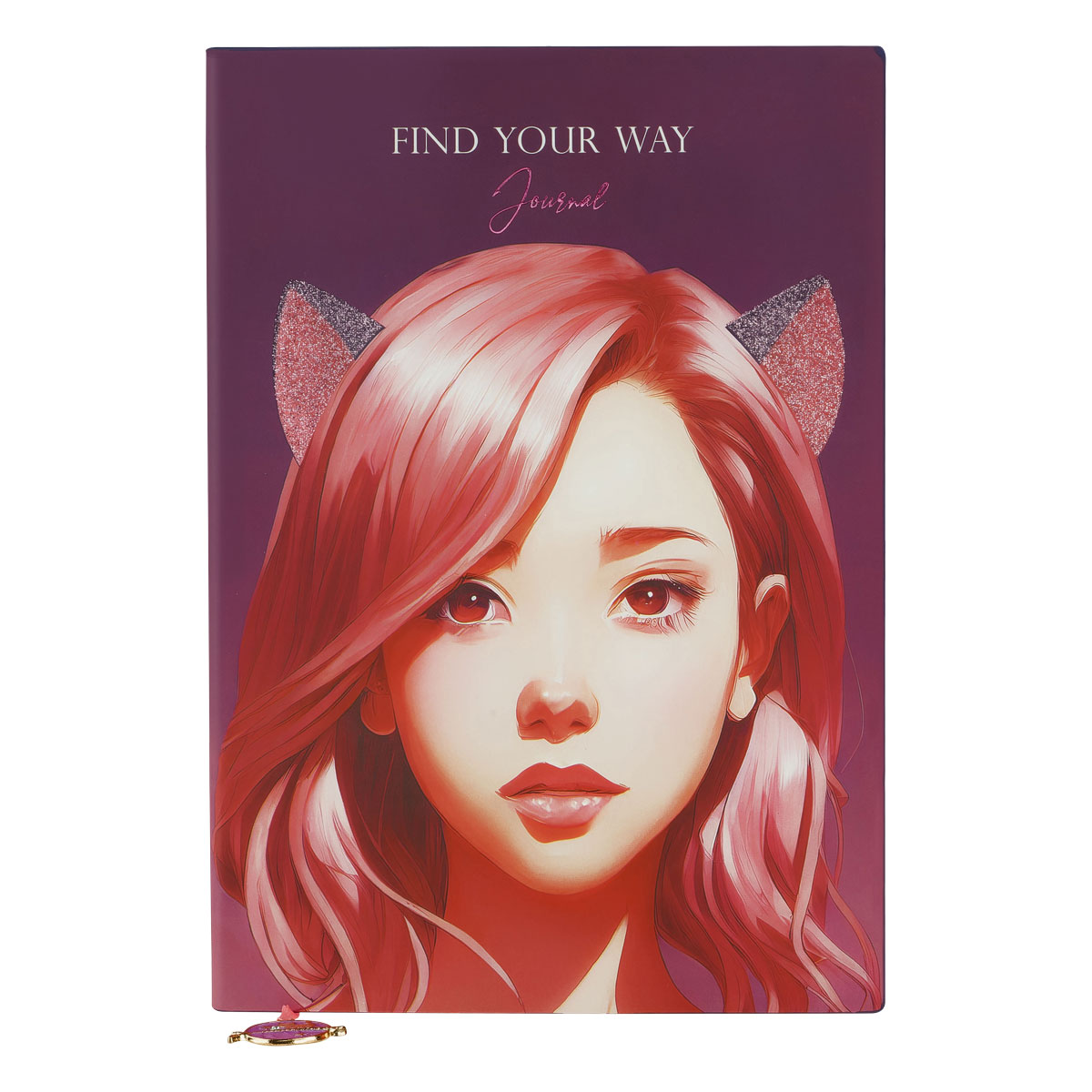 Ежедневник недатированный A5, 136л., кожзам, MESHU «Find your way. Pink», тон. блок, закладка-ляссе с подвеской