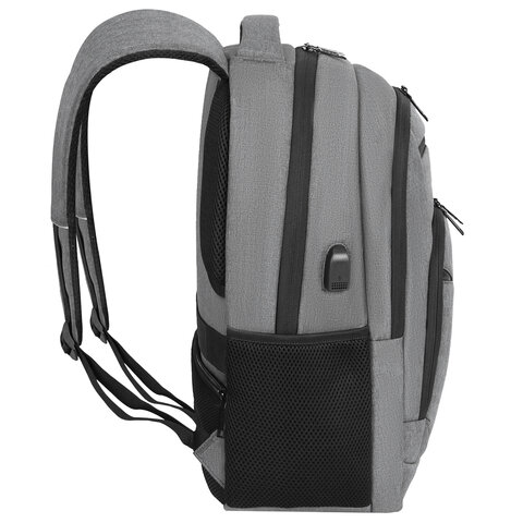 Рюкзак HEIKKI SECURE (ХЕЙКИ) универсальный, отделение для ноутбука, серый, 46×31x19 см