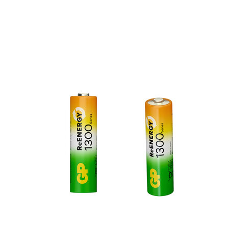 Батарейки аккумуляторные GP ReEnergy Ni-Mh пальчиковые КОМПЛЕКТ 2 шт., AA (HR6), 1300 mAh, 130AAHCRGY