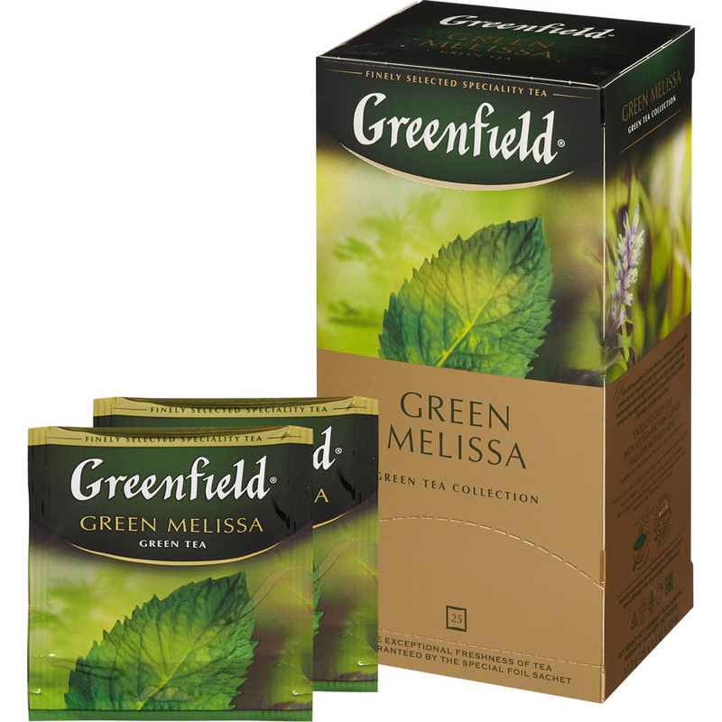 Чай зеленый Greenfield Green Melissa (25 пакетиков в упаковке)