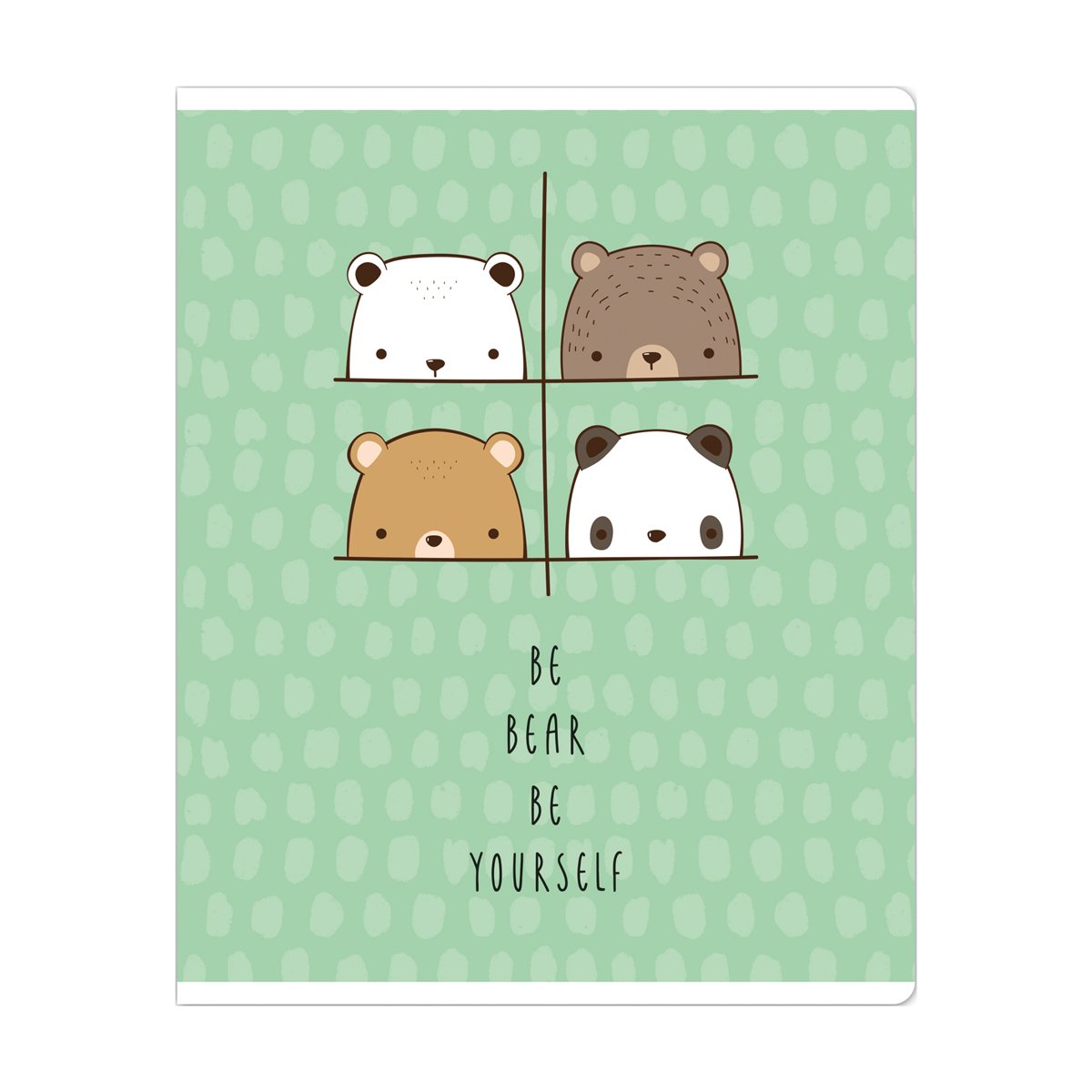 Тетрадь 48л., А5, клетка MESHU «Beary Beary», матовая ламинация, выборочный УФ-лак