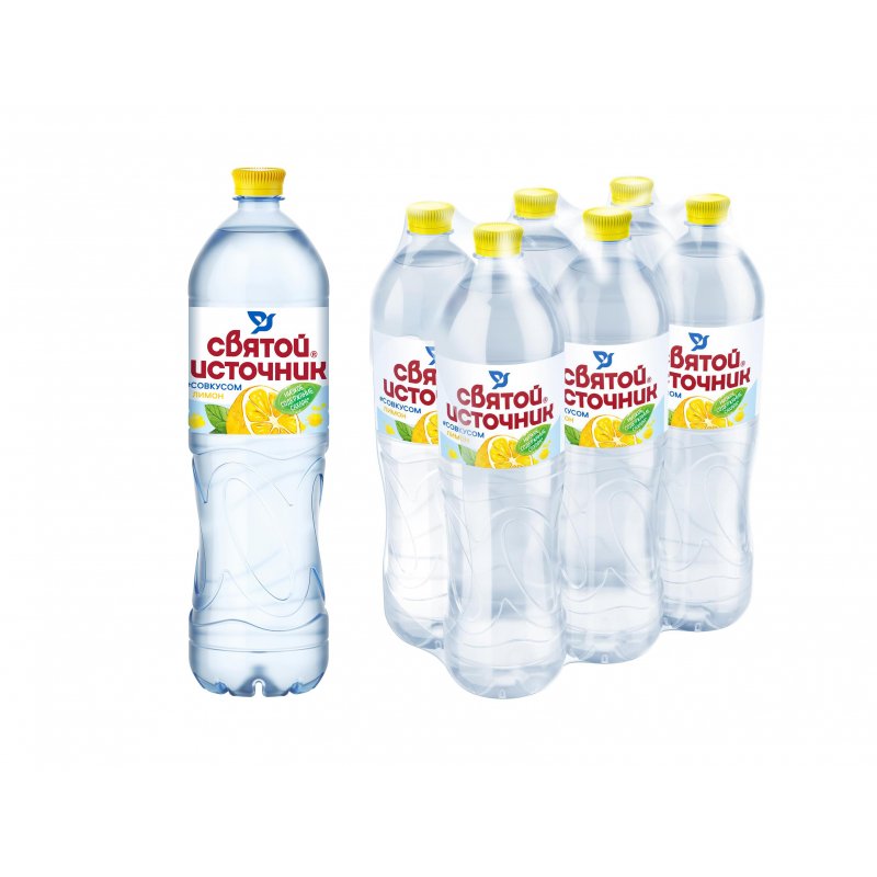 Вода питьевая Святой Источник негазированная со вкусом лимона 1.5 л (6 ...