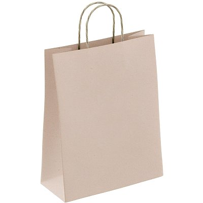 Пакет бумажный 250×220х120 мм с кручеными ручками, ЭКОКРАФТ. 90гр. 250шт/уп