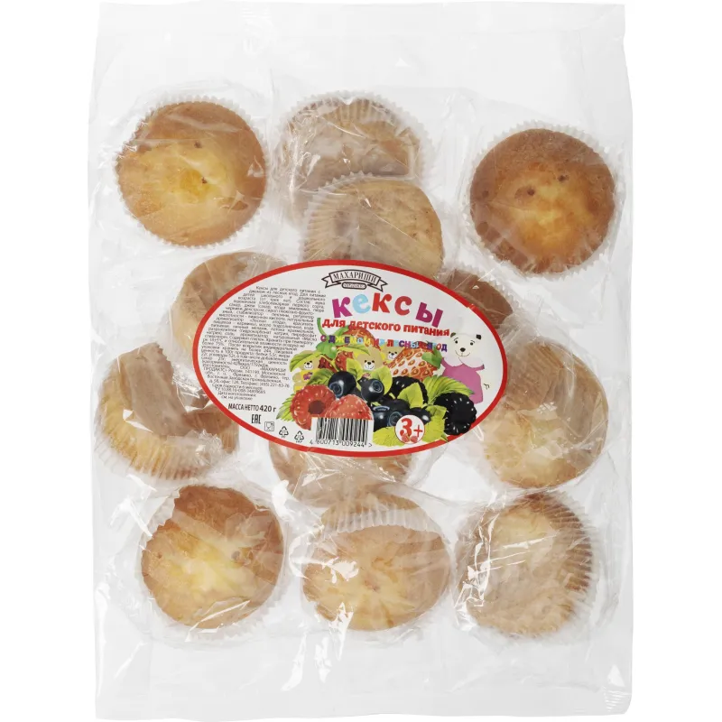 превью Кекс Махариши для детского питания с джемом из лесных ягод, 420г