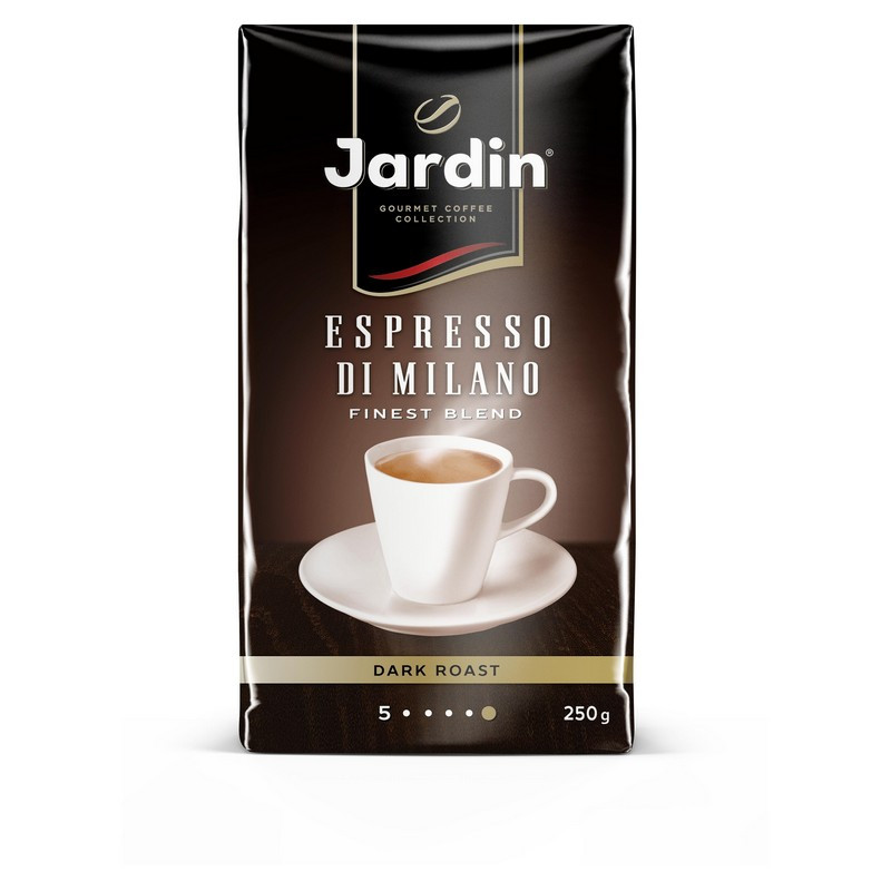 превью Кофе молотый JARDIN (Жардин) «Espresso di Milano», натуральный, 250 г, вакуумная упаковка