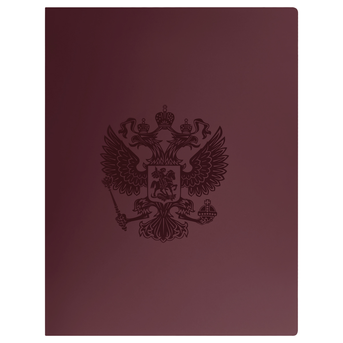 Папка на 2 кольцах СТАММ «Герб» А4, 25мм, 700мкм, пластик, гранат