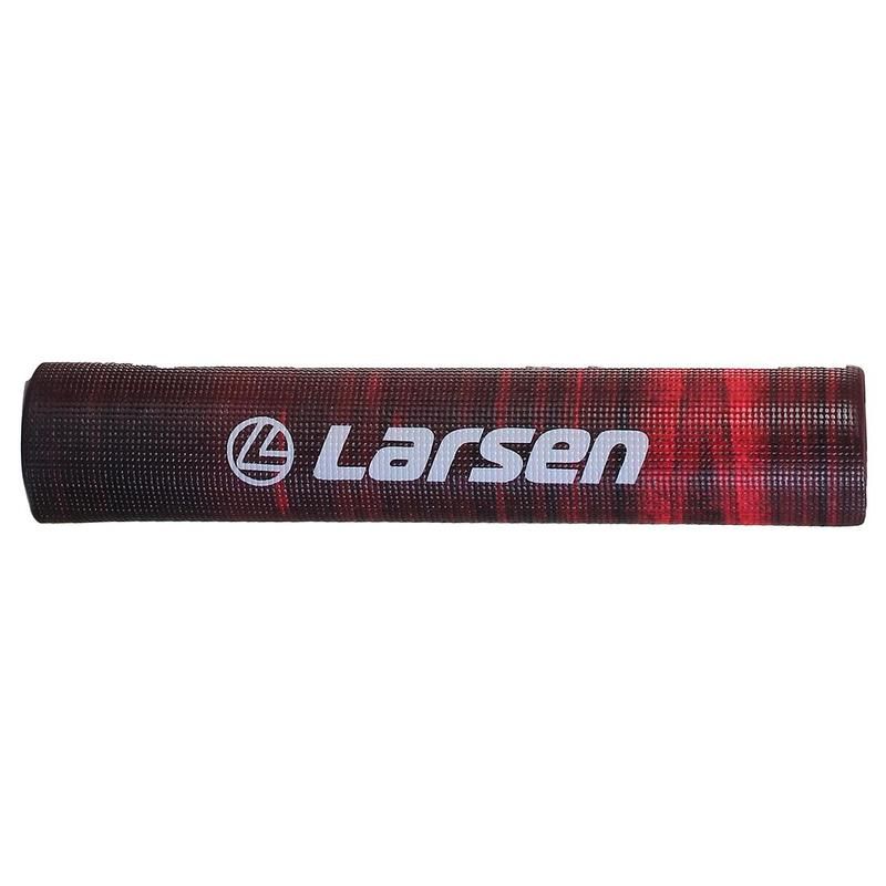 Коврик для фитнеса и йоги Larsen красный/черный 180×60×0.5 см