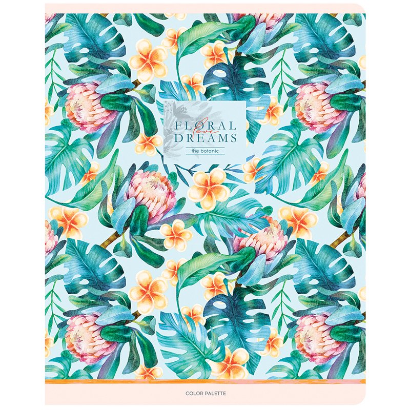 Тетрадь 80л., А5, линия ArtSpace «Цветы. Flowers for dreams»