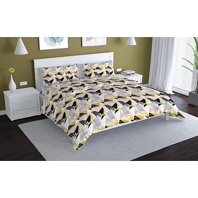 Постельное белье 2сп, Toyama набивн. поплин 105г/м2 (нав.70×70-2шт),40047