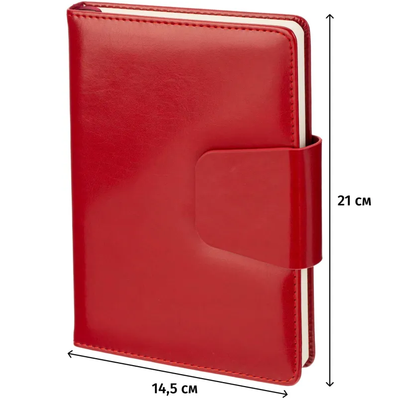 Ежедневник недатированный A5 PRESTIGE красный, 160л 3-352/04