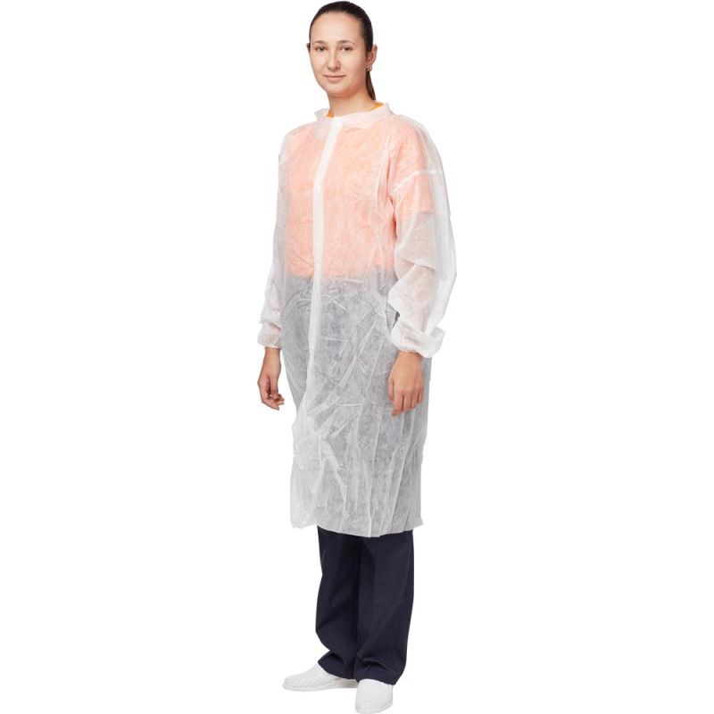 Халат на кнопках (30 гр) XXXL белый (10 шт/упак)