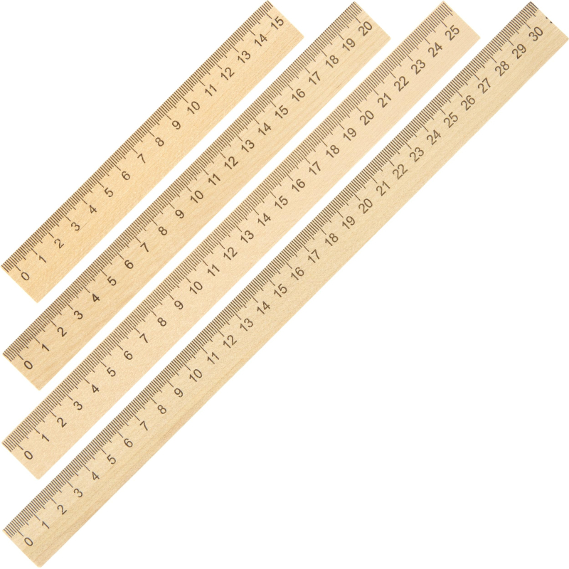 превью Набор линеек деревянных 15, 20, 25, 30 см