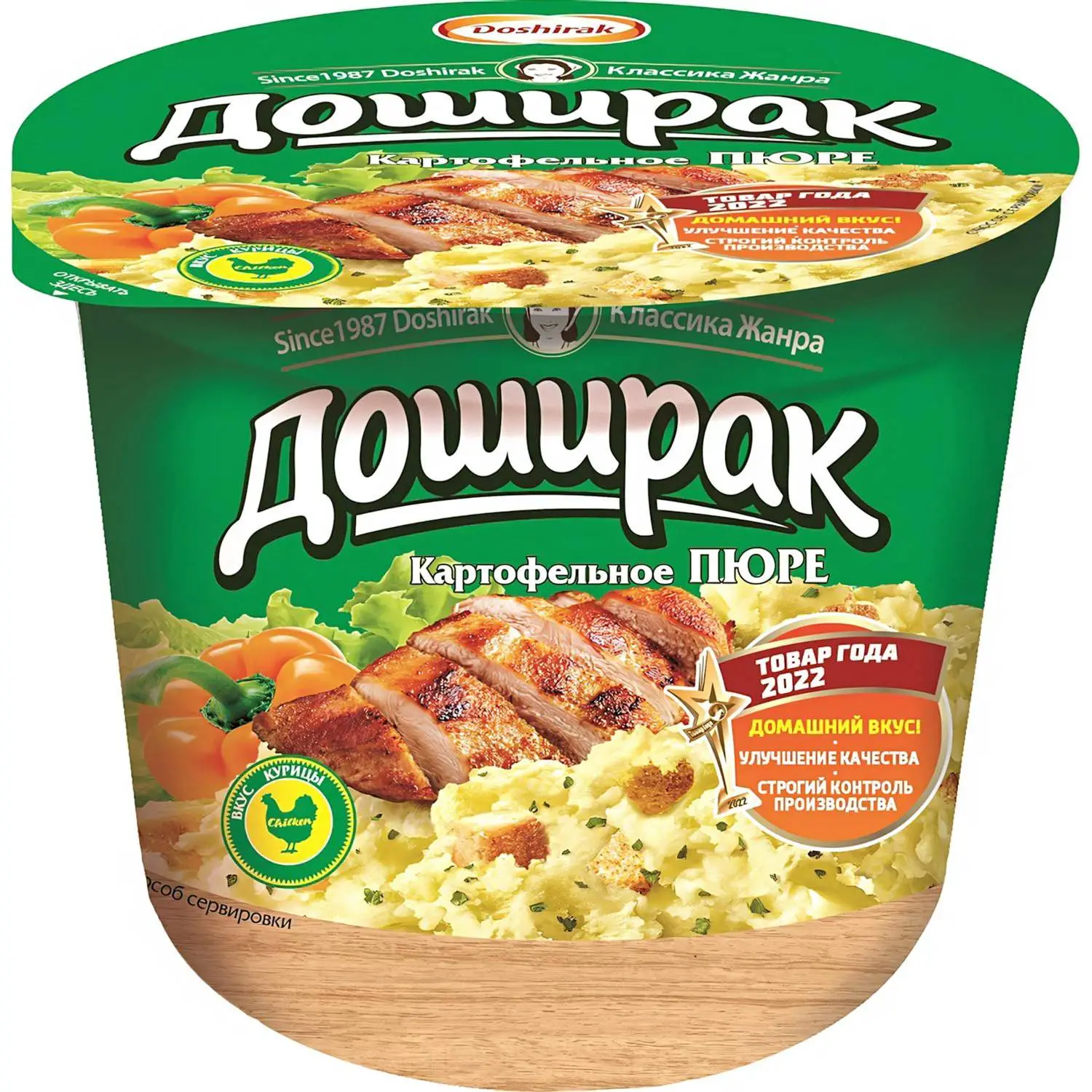 превью Картофельное пюре Доширак с курицей, 40гх24шт