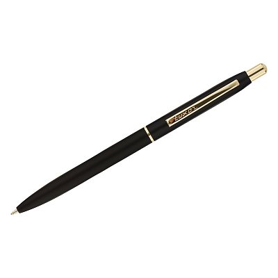 Ручка шариковая Luxor «Sterling» синяя, 0.7 мм, корпус черный/золото, кнопочный механизм, футляр