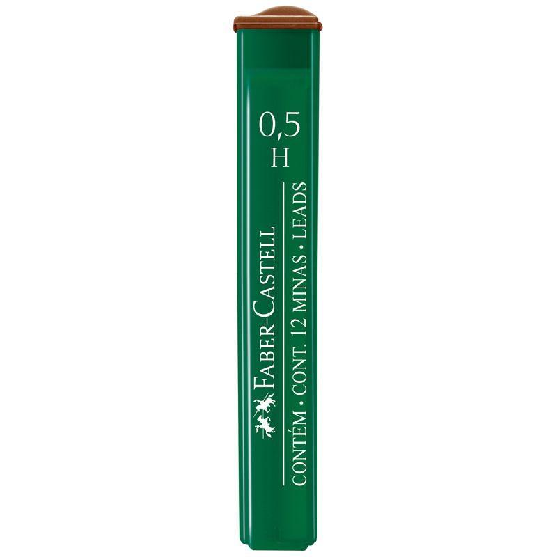 превью Грифели для механических карандашей Faber-Castell «Polymer», 12шт., 0.5мм, H